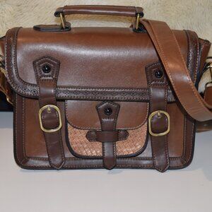Brown Cross-Body Messenger Bag